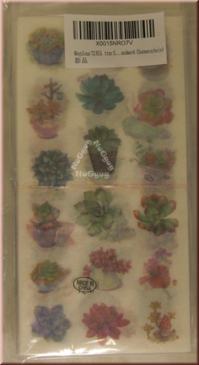 Sticker Scapbooking, 72 Blatt mit diversen Motiven,Washi Aufkleber, von Mayplous