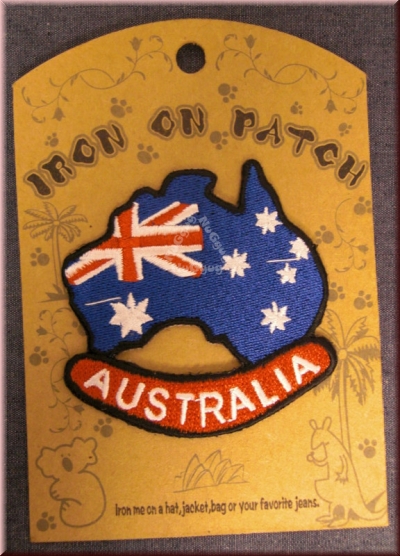 Aufnäher "Australia", Bügelmotiv, 7 x 7 cm