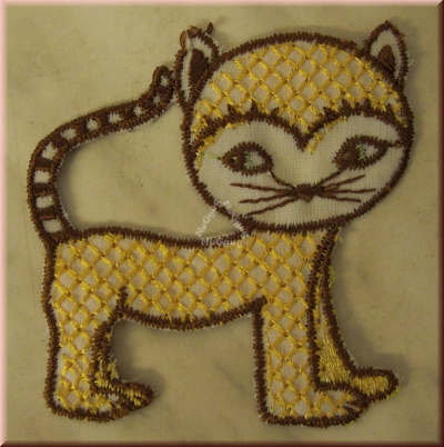 Aufnäher "Katze", 7 x 7 cm