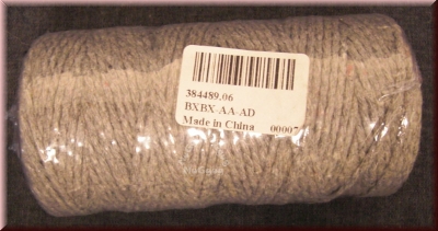 Baumwollschnur grau, 2 mm x 100 Meter, Baumwollseil