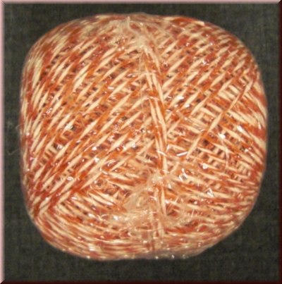 Baumwollschnur rot weiß, 1 mm x 50 Meter, Baumwollseil