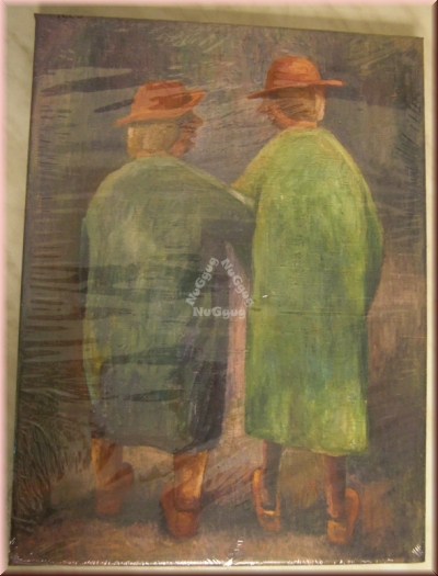 Deko-​Bild "Altes Paar" auf Leinwand, Druck auf Keilrahmen, 40 x 30 cm