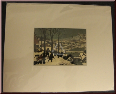 Kunstdruck "Jäger im Schnee, Winter 1565", 30 x 24 cm, vom Kunst Historischen Museum Wien