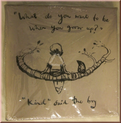 Deko-​Bild "What do you want..." auf Leinwand, Druck auf Keilrahmen, 20 x 20 cm