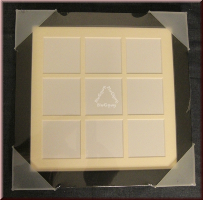 Bilderrahmen schwarz, 25,0 x 25,0, quadratisch, mit 9-fach Passepartout