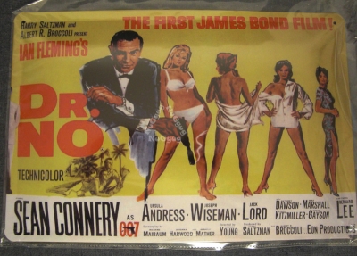 Blechschild "James Bond Dr. No" 20 x 30 cm, selten