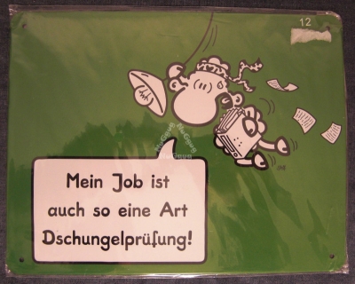 Blechschild "Mein Job ist..." 22 x 17 cm, von Sheepworld