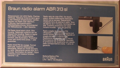 Braun 4779 ABR 313 sl Radiowecker, Reisewecker, Tischuhr