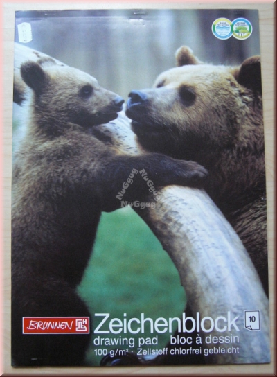 Zeichenblock DIN A3, 10 Blatt 100g/m², blanko, von Brunnen, Art.-Nr. 47903