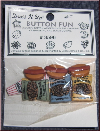 Button Fun 3596 Snacks, Buttons von Dress It Up