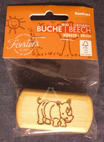 Kinder Handwaschbürste "Nashorn", Nagelbürste, Bio-Buche, von Förster´s