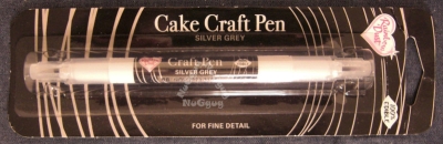 Lebensmittel Farbstift, Silbergrau, von Rainbow Dust, Cake Craft Pen, Silver Grey