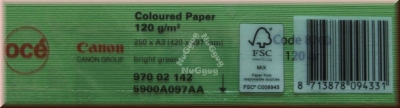 Kopierpapier A3 Canon Coloured océ, hellgrün, 120 g/m², 250 Blatt, Druckerpapier
