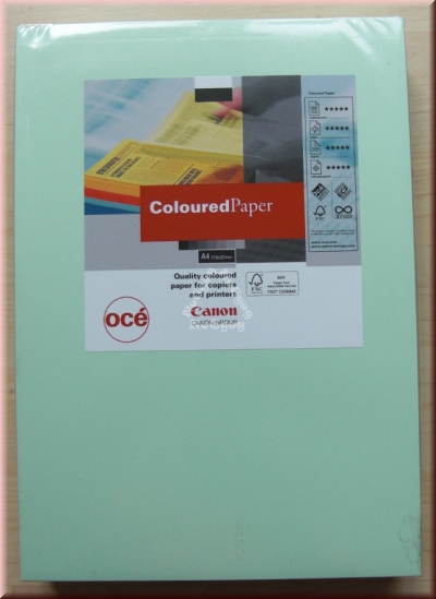 Kopierpapier A4 Canon Coloured océ, hellgrün, 120 g/m², 250 Blatt, Druckerpapier