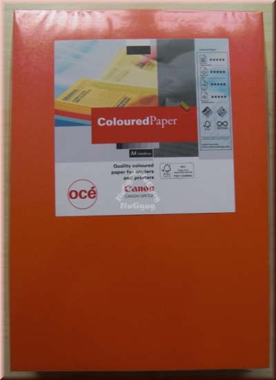 Kopierpapier A4 Canon Coloured océ, hellrot, 160 g/m², 250 Blatt, Druckerpapier