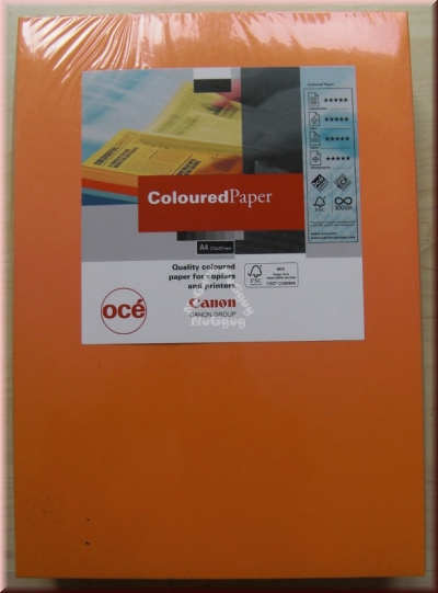 Kopierpapier A4 Canon Coloured océ, intensiv orange, 160 g/m², 250 Blatt, Druckerpapier