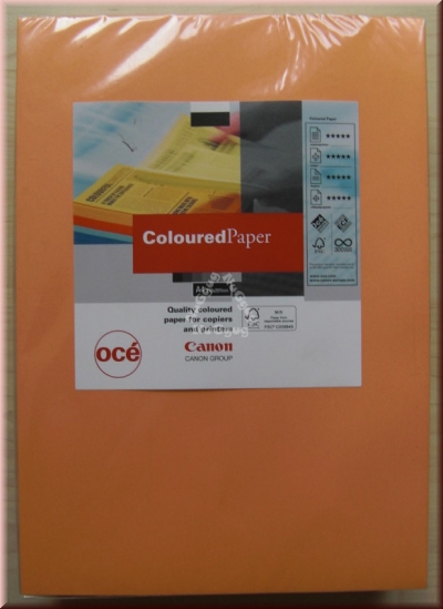 Kopierpapier A4 Canon Coloured océ, orange, 80 g/m², 500 Blatt, Druckerpapier