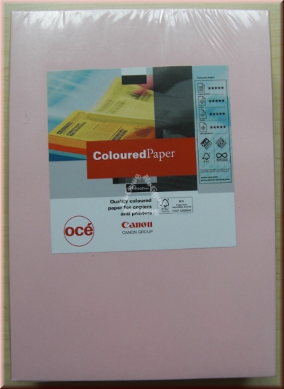 Kopierpapier A4 Canon Coloured océ, hellrosa/pink, 80 g/m², 500 Blatt, Druckerpapier