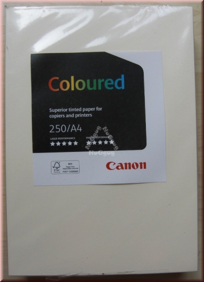 Kopierpapier A4 Canon Coloured, elfenbein, 120 g/m², 250 Blatt, Druckerpapier