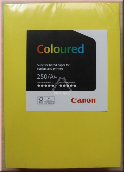 Kopierpapier A4 Canon Coloured, gelb, 160 g/m², 250 Blatt, Druckerpapier