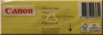 Kopierpapier A4 Canon Coloured, gelb, 160 g/m², 250 Blatt, Druckerpapier