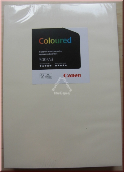 Kopierpapier A3 Canon Coloured, elfenbein, 80 g/m², 500 Blatt, Druckerpapier