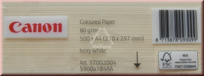 Kopierpapier A4 Canon Coloured, elfenbein, 80 g/m², 500 Blatt, Druckerpapier