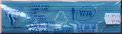 Kopierpapier A4 Clairefontaine Trophée 1774, blau, 80 g/m², 500 Blatt, Druckerpapier