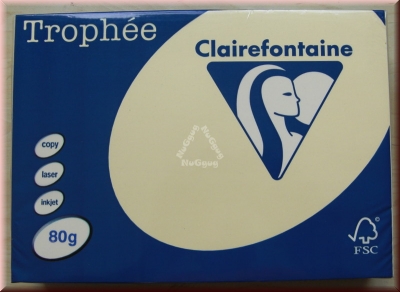 Kopierpapier A4 Clairefontaine Trophée 1787, chamois, 80 g/m², 500 Blatt, Druckerpapier