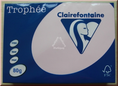 Kopierpapier A4 Clairefontaine Trophée 1973, rosa, 80 g/m², 500 Blatt, Druckerpapier