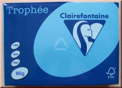 Kopierpapier A4 Clairefontaine Trophée 1976, royalblau, 80 g/m², 500 Blatt, Druckerpapier
