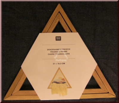 Stickrahmen "Dreieck", 21 x 18 cm, Holz