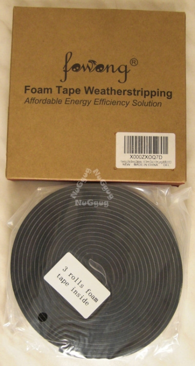 Schaumstoff Dichtungsband, 6 x 3 mm, 15 Meter, fowong Foam Tape Weatherstripping, Tür- und Fensterdichtung