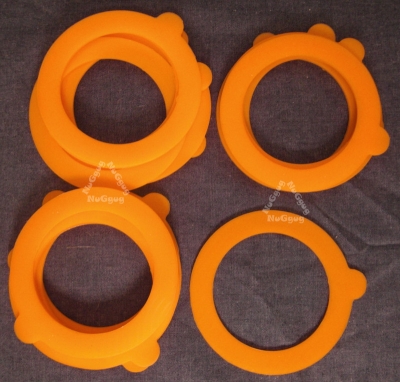 Dichtring für Einmachgläser, 20 Stück, Durchmesser 95 mm, Silikon, orange, Einkochringe