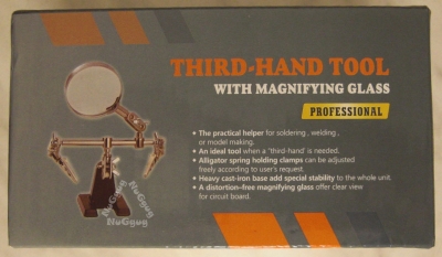 Dritte Hand mit Lupe und 2-fach Vergrößerung