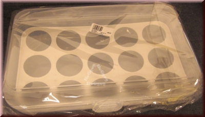 Eierbox, für 15 Eier, Aufbewahrungsbox, transparent, 24 x 15 x 7 cm