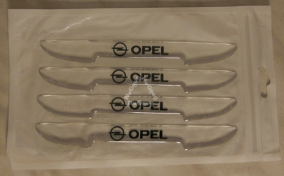 Karosserie Schutzpad Schriftzug Opel, 4 Stück, 15 x 2 cm, Logo, Emblem