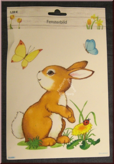 Fensterbild Hase, 18,5 x 14,5 cm, Osterhase