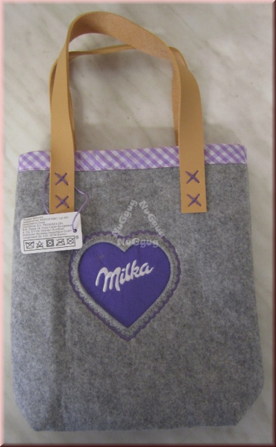 Milka Filztasche, 23 x 20 x 8 cm