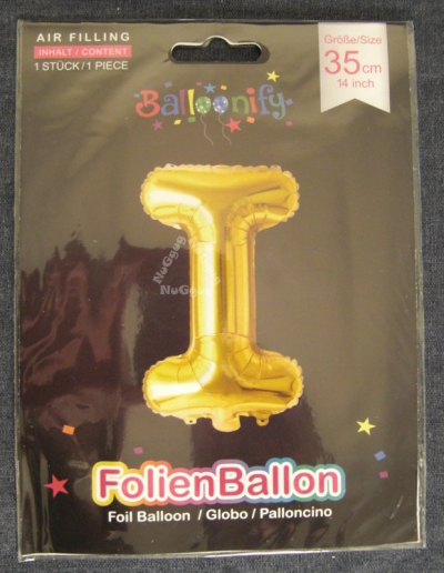 Folienballon Balloonify "I", 35 cm, gold
