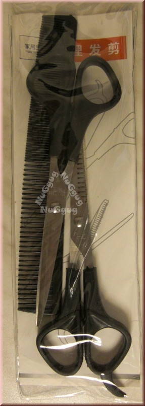 Friseurscheren Set, 3-​teilig, Haarschere, Schere, Kamm