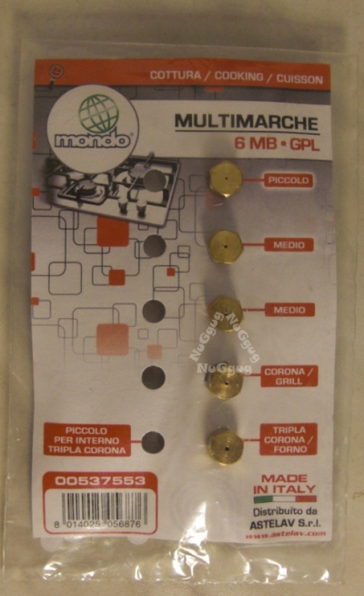 Gasdüsenset, 5-teilig, 6 MB GPL, von mondo