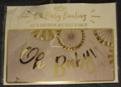 Party Girlande "Oh Baby!", gold