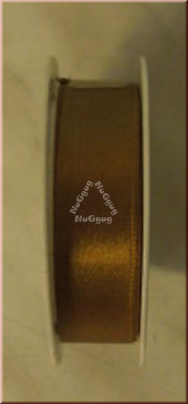 Geschenkband "braunmetallic", 15mm x 2 m, Ribbon, Dekoband, Schleifenband