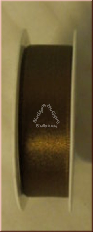Geschenkband "dunkelbraunmetallic", 15mm x 2 m, Ribbon, Dekoband, Schleifenband
