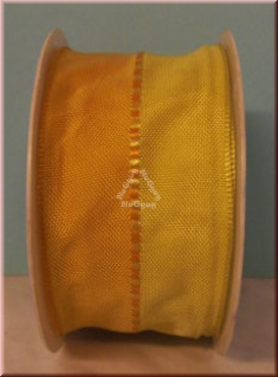 Geschenkband "orange/gelb", 40mm x 2 m, Ribbon, Dekoband, Schleifenband