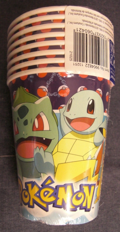 Pappbecher Pokémon, 8 Stück, 250 ml, Getränkebecher