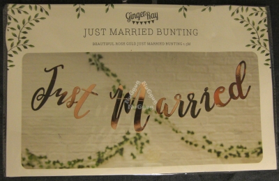 Hochzeitsgirlande "Just Married", Rosegold, 1,5 Meter, Hängedekoration
