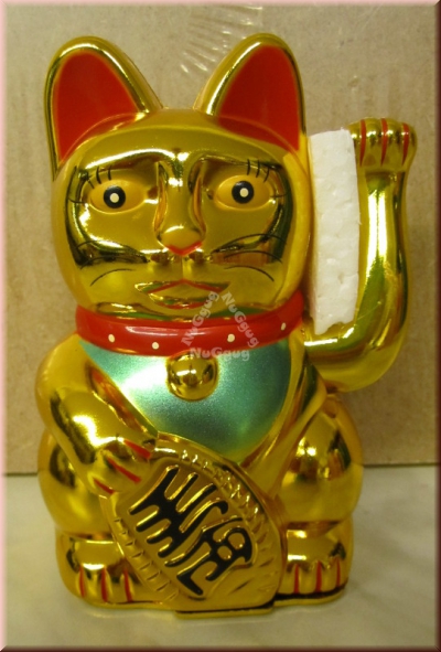 Chinesische Glückskatze, 14 cm, Winkekatze, Maneki Neko