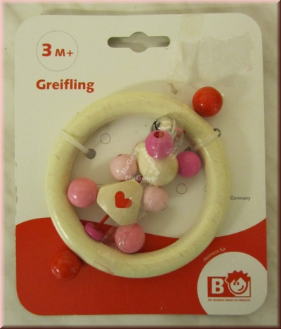 Greifling "Maus" rosa, Holz, Goki, von Heimess